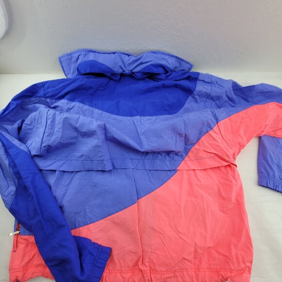 Vtg Nike Hooded Track Jacket Womens M Pink Purple Windrunner Full Zip Windbreake - Picture 2 of 16